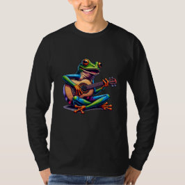 Niedlicher Frosch Gitarre spielen T-Shirt