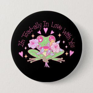 Niedlicher Frosch - Ich bin völlig in Liebe mit Ih Button