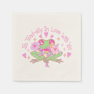 Niedlicher Frosch - Ich bin völlig in Liebe mit Ih Serviette
