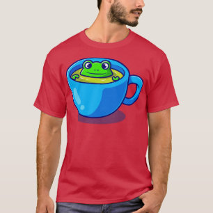 Niedlicher Frosch im Cartoon der Green Tee Cup