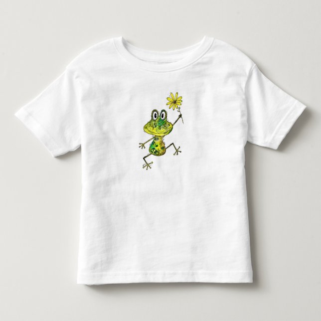 Niedlicher Frosch Kleinkind T-shirt (Vorderseite)