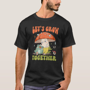 Niedlicher Frosch mit Pilz Vintager 70er Vibes Las T-Shirt