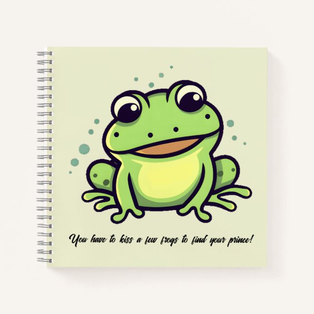Niedlicher Frosch Notizbuch (Vorderseite)
