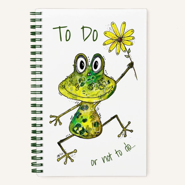Niedlicher Frosch Notizbuch (Vorderseite)
