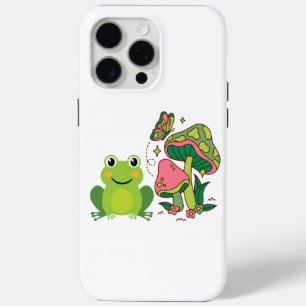 niedlicher Frosch, Pilze und Schmetterling Case-Mate iPhone Hülle