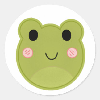 niedlicher Frosch Runder Aufkleber