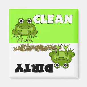 Niedlicher Frosch, sauber / Geschirrspülmaschine  Magnet