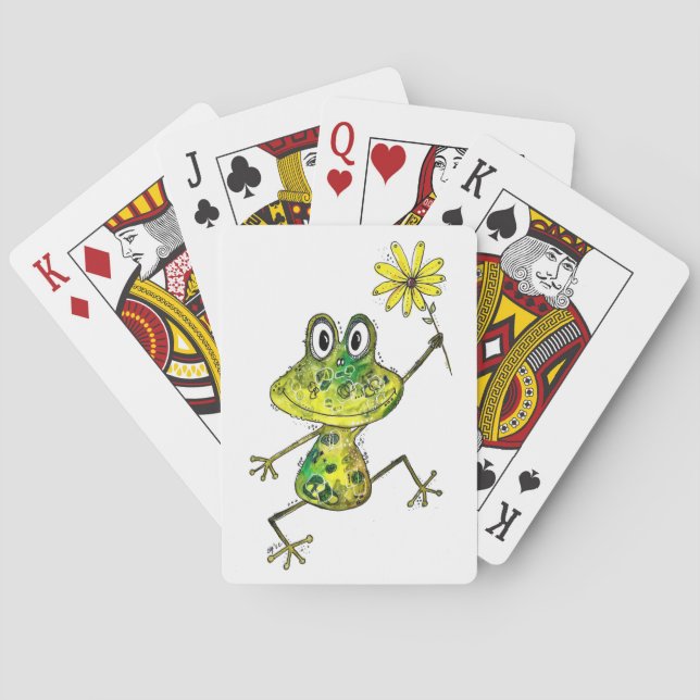 Niedlicher Frosch Spielkarten (Rückseite)