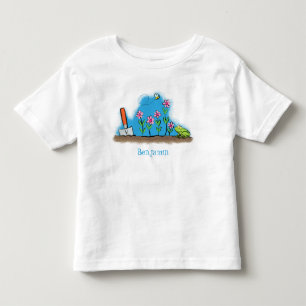Niedlicher Frosch und Biene in Cartoon-Abbildung Kleinkind T-shirt