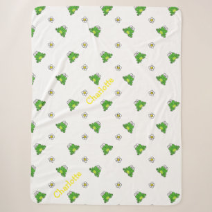 Niedlicher Frosch und Blume Sherpa Blanket Sherpadecke