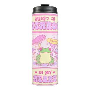 Niedlicher Frosch und Pilz - Funny Romantic Thermosbecher