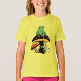 Niedlicher Frosch und Pilze T-Shirt
