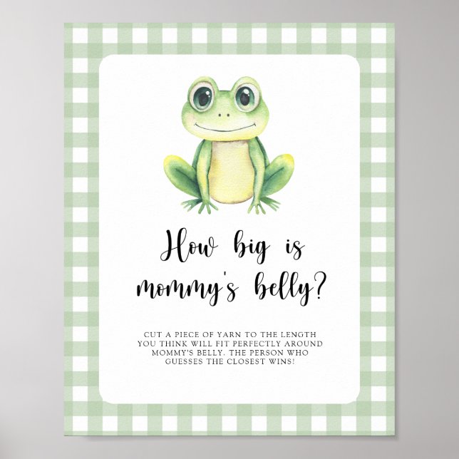 Niedlicher Frosch - wie groß ist das Bauchspiel de Poster (Vorne)