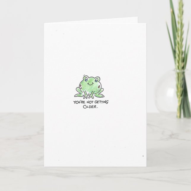 niedlicher Frosch zum Geburtstag Karte (Vorderseite)