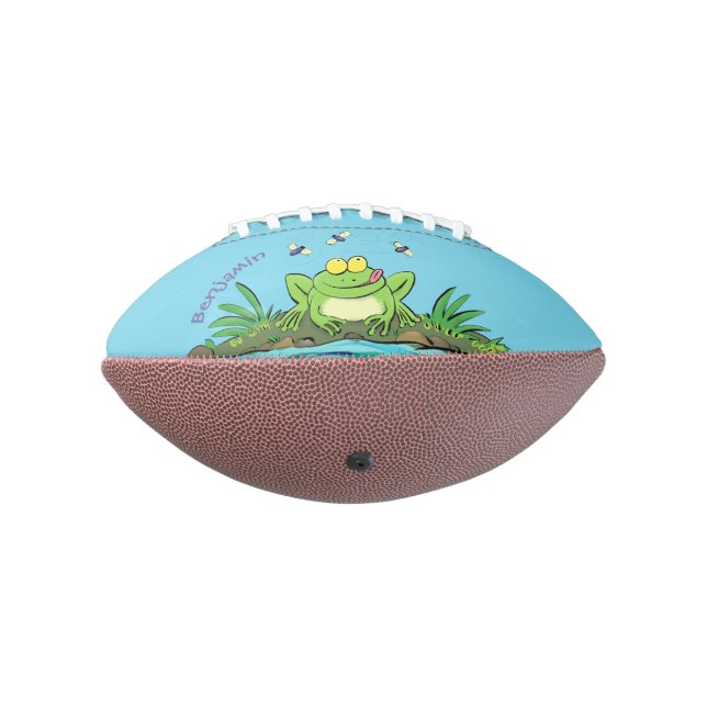 Niedlicher Froschfrosch Cartoon Football (Gedreht 270)