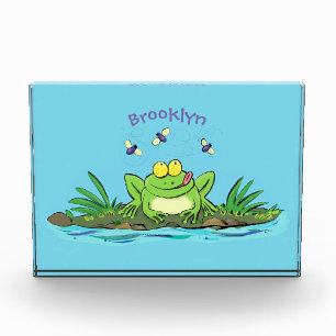 Niedlicher Froschfrosch Cartoon Fotoblock