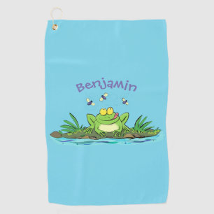 Niedlicher Froschfrosch Cartoon Golfhandtuch