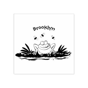 Niedlicher Froschfrosch Cartoon Gummistempel