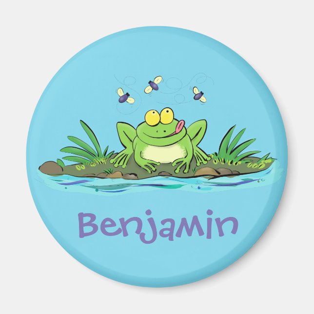 Niedlicher Froschfrosch Cartoon Magnet (Vorne)