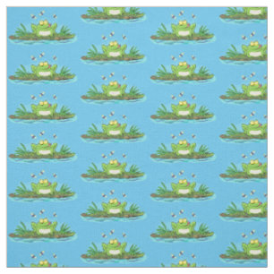 Niedlicher Froschfrosch Cartoon Stoff