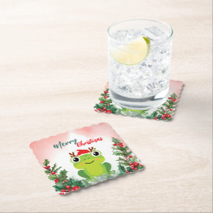 Niedlicher Froschfrosch Weihnachtsfrosch Weihnacht Untersetzer