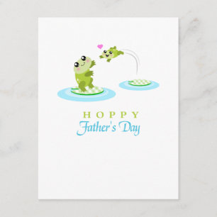 Niedlicher Froschhoppy Happy Vatertag Karte