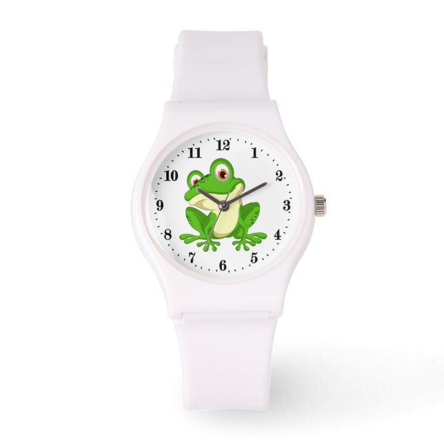Niedlicher Froschliebling Armbanduhr (Vorderseite)