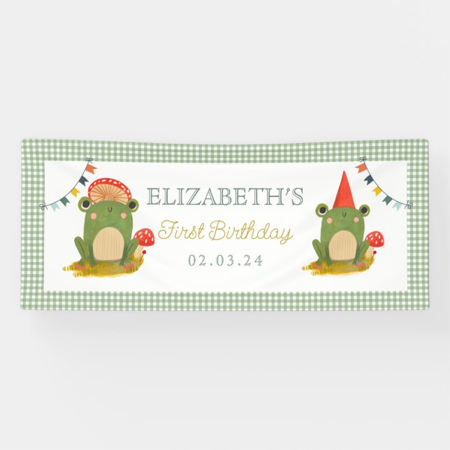 Niedlicher Froschpilz Banner (Horizontal)