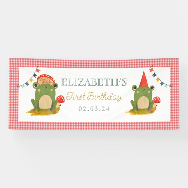 Niedlicher Froschpilz Banner (Horizontal)