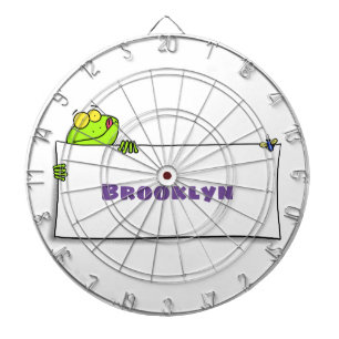 Niedlicher Froschsigne Cartoon Abbildung Dartscheibe
