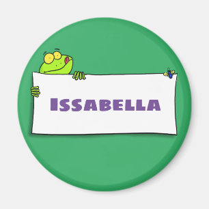 Niedlicher Froschsigne Cartoon Abbildung Magnet