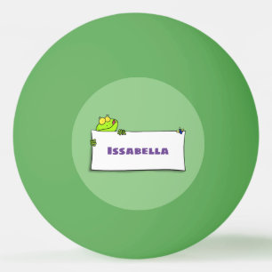 Niedlicher Froschsigne Cartoon Abbildung Tischtennisball