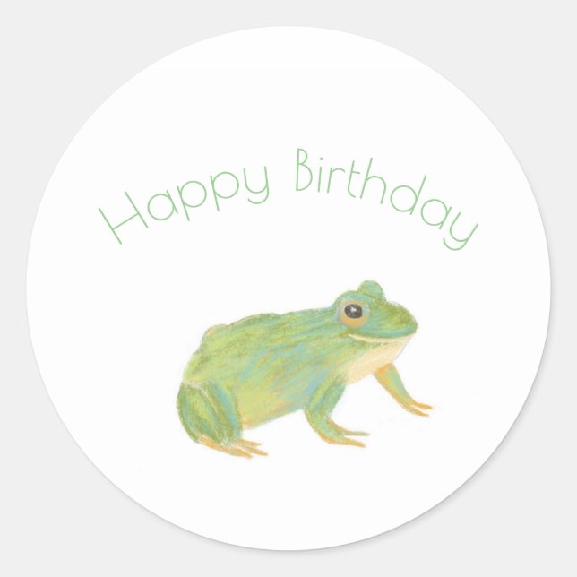 Niedlicher Froschsticker Runder Aufkleber (Vorderseite)