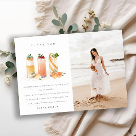 Niedlicher Fruchtcocktail Blush Orange jeden Gebur Dankeskarte