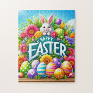Niedlicher Frühjahr/Osterhase mit Ei