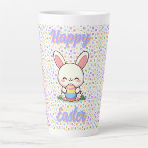 Niedlicher Frühjahr/Osterhase mit Ei Milchtasse