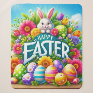 Niedlicher Frühjahr/Osterhase mit Ei Sherpadecke