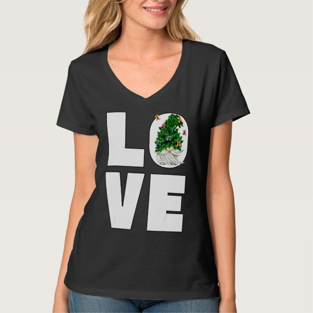 Niedlicher Frühjahrsschmetterling und Bush-Gnome f T-Shirt (Vorderseite)