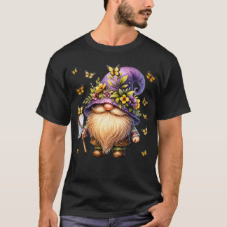 Niedlicher Frühling Blume Gnome Grafik Blumenmonar T-Shirt