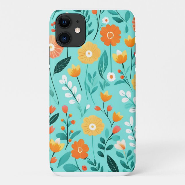 Niedlicher Frühling Blumenmuster Wildblume Muster Case-Mate iPhone Hülle (Rückseite)