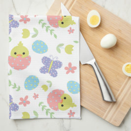 Niedlicher Frühling Osterpastel farbenfroh Kawaii Geschirrtuch