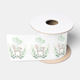 Niedlicher Frühlingsmammut Eucalyptus Baby Geburts Satinband