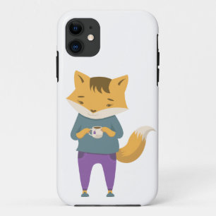 Niedlicher Fuchs mit Tasse Tee Case-Mate iPhone Hülle