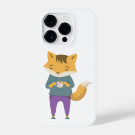 Niedlicher Fuchs mit Tasse Tee iPhone 14 Pro Hülle