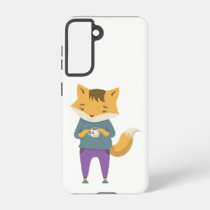Niedlicher Fuchs mit Tasse Tee Samsung Galaxy Hülle
