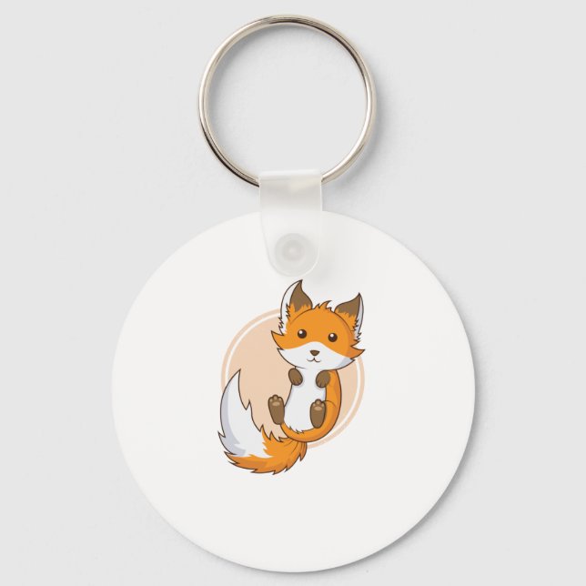 niedlicher Fuchs Schlüsselanhänger (Vorderseite)