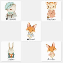 Niedlicher Fuchs trägt eine sonnige Aquarellfarbe