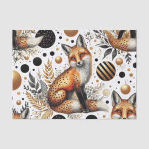 Niedlicher Fuchs und Punkte Nahtlos Seidenpapier