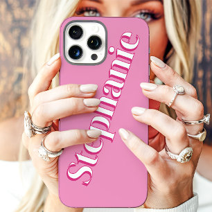 Niedlicher Fuchsia Rosa Minimalistischer Individue iPhone 16 Pro Max Hülle