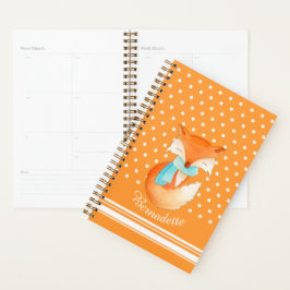 Niedlicher Fuchswinterschal mit Orange Planer